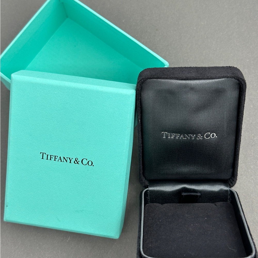 Tiffany & Co. Robin's Egg Blue and Black Jewelry Box Duo